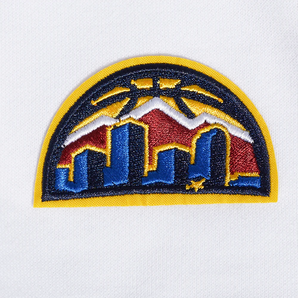 NBA DENVER NUGGETS CLASSIC WOMEN'S FLEECE HOODIE DRESS (WHITE) - Image 5