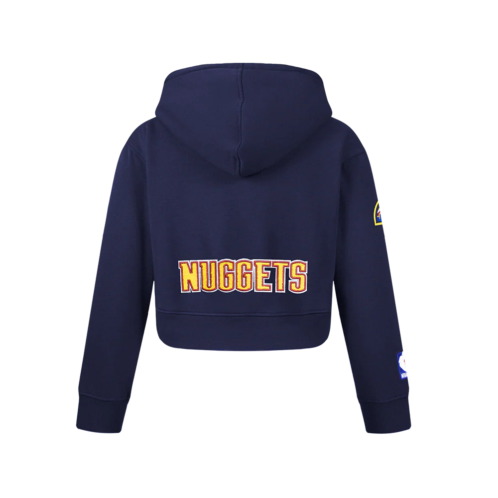 NBA DENVER NUGGETS CLASSIC BIG GIRLS  FLEECE FULL ZIP HOODIE (MIDNIGHT NAVY) - Image 3
