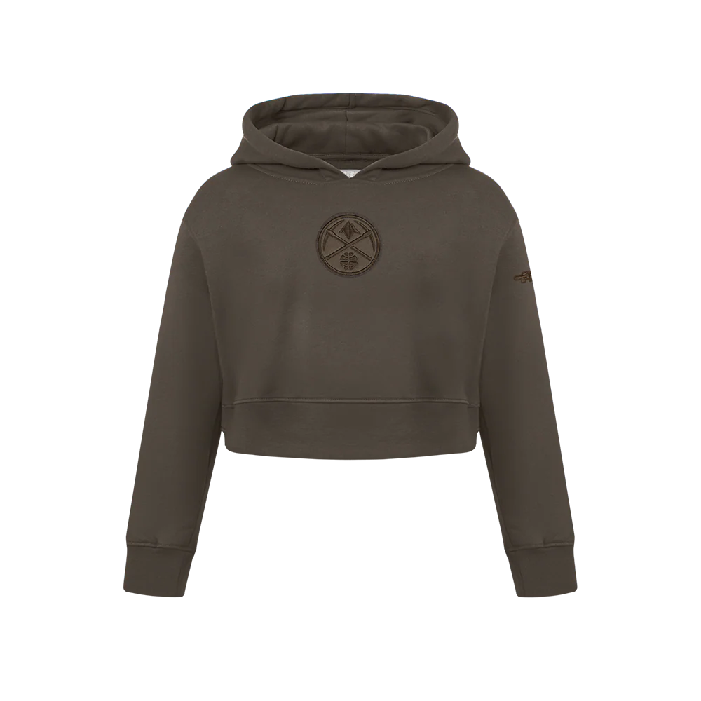 NBA DENVER NUGGETS NEUTRAL BIG GIRLS FLC CREWNECK (DARK TAUPE)
