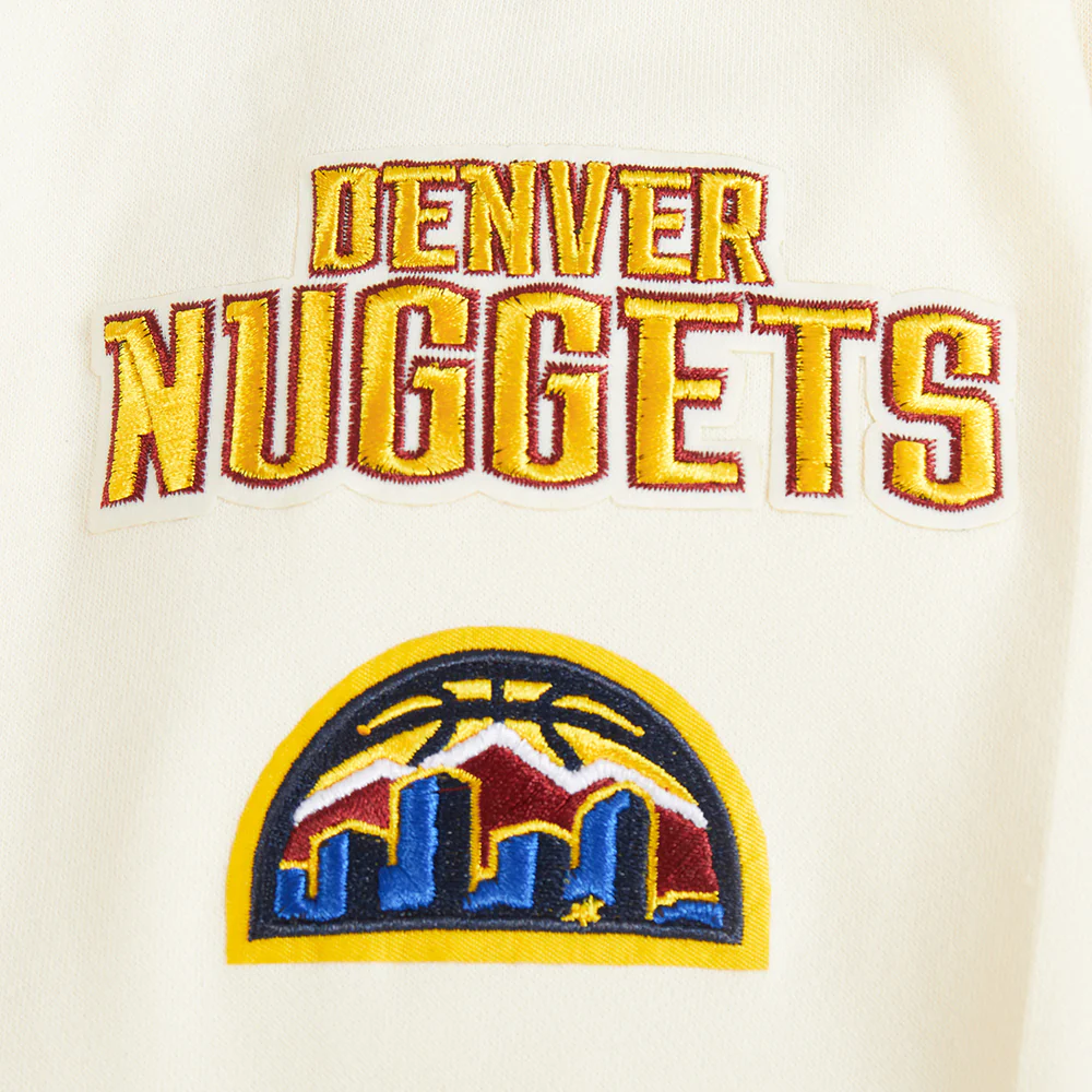 NBA DENVER NUGGETS RETRO CLASSIC BIG GIRL'S RIB FLC PO HOODIE (EGGSHELL/ MIDNIGHT NAVY) - Image 6