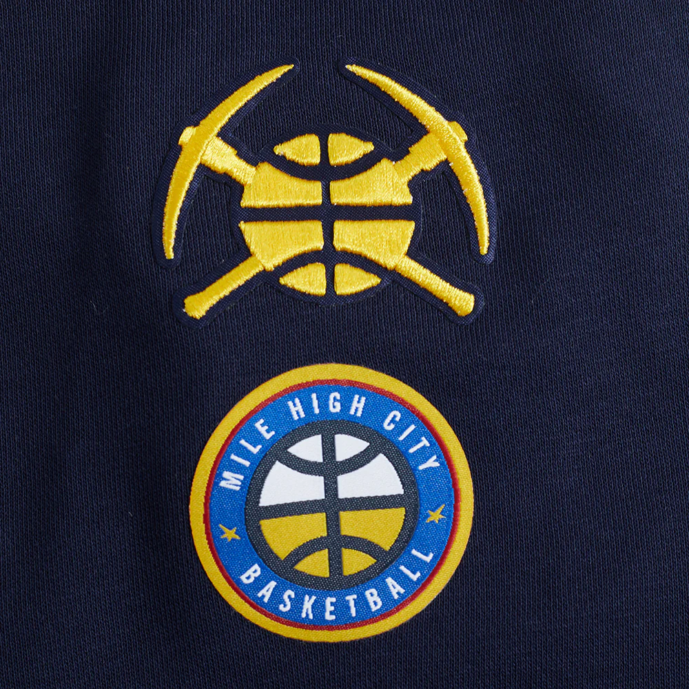 NBA DENVER NUGGETS RETRO CLASSIC WOMEN'S RIB CROPPED PULLOVER HOODIE (MIDNIGHT NAVY) - Image 7