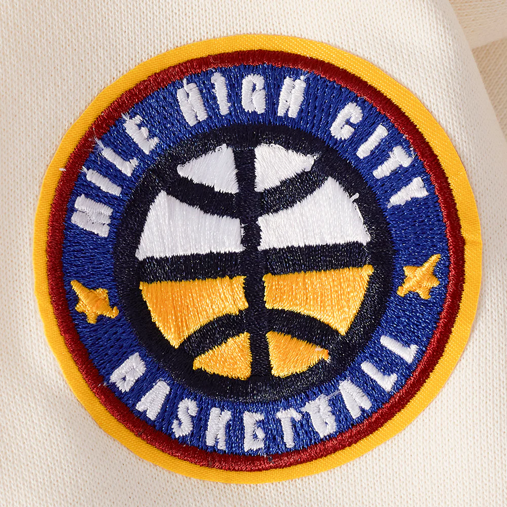 NBA DENVER NUGGETS RETRO CLASSIC WOMEN'S RIB CREWNECK (EGGSHELL/ MIDNIGHT NAVY) - Image 7