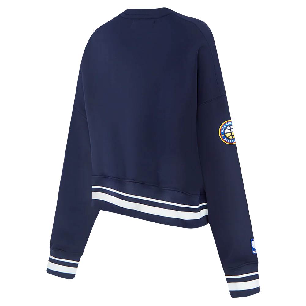 NBA DENVER NUGGETS RETRO CLASSIC WOMEN'S RIB CREWNECK (MIDNIGHT NAVY) - Image 6