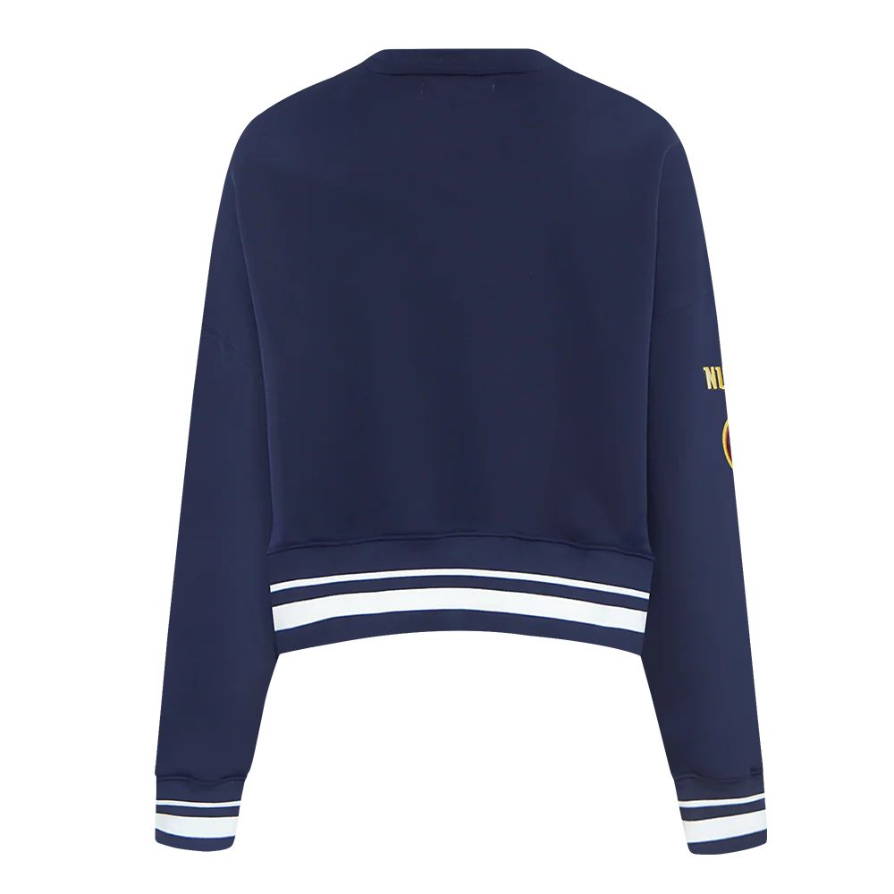 NBA DENVER NUGGETS MASHUP WOMEN'S RIB CREWNECK (MIDNIGHT NAVY) - Image 5