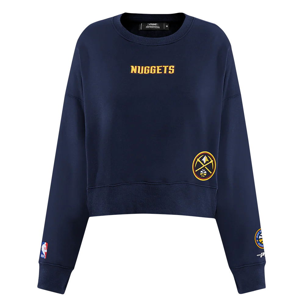 NBA DENVER NUGGETS WINGSPAN WOMEN'S FLC CREWNECK (MIDNIGHT NAVY) - Image 3