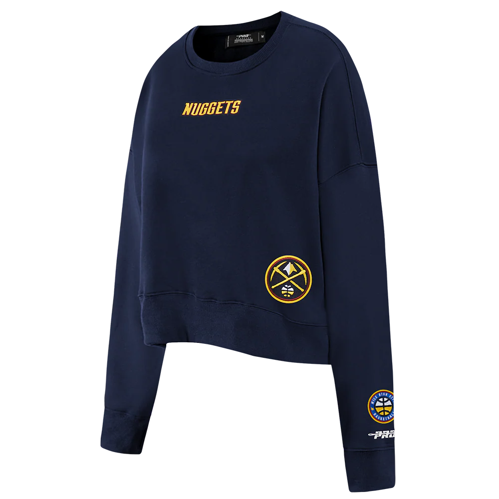 NBA DENVER NUGGETS WINGSPAN WOMEN'S FLC CREWNECK (MIDNIGHT NAVY) - Image 4