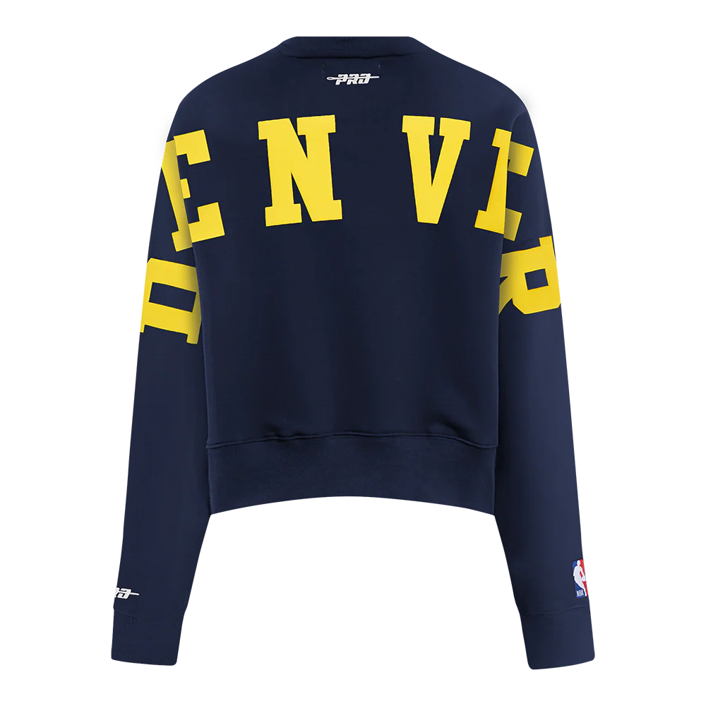 NBA DENVER NUGGETS WINGSPAN WOMEN'S FLC CREWNECK (MIDNIGHT NAVY) - Image 5
