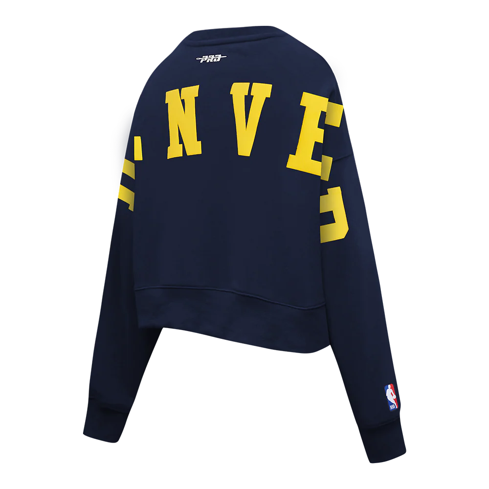NBA DENVER NUGGETS WINGSPAN WOMEN'S FLC CREWNECK (MIDNIGHT NAVY) - Image 6