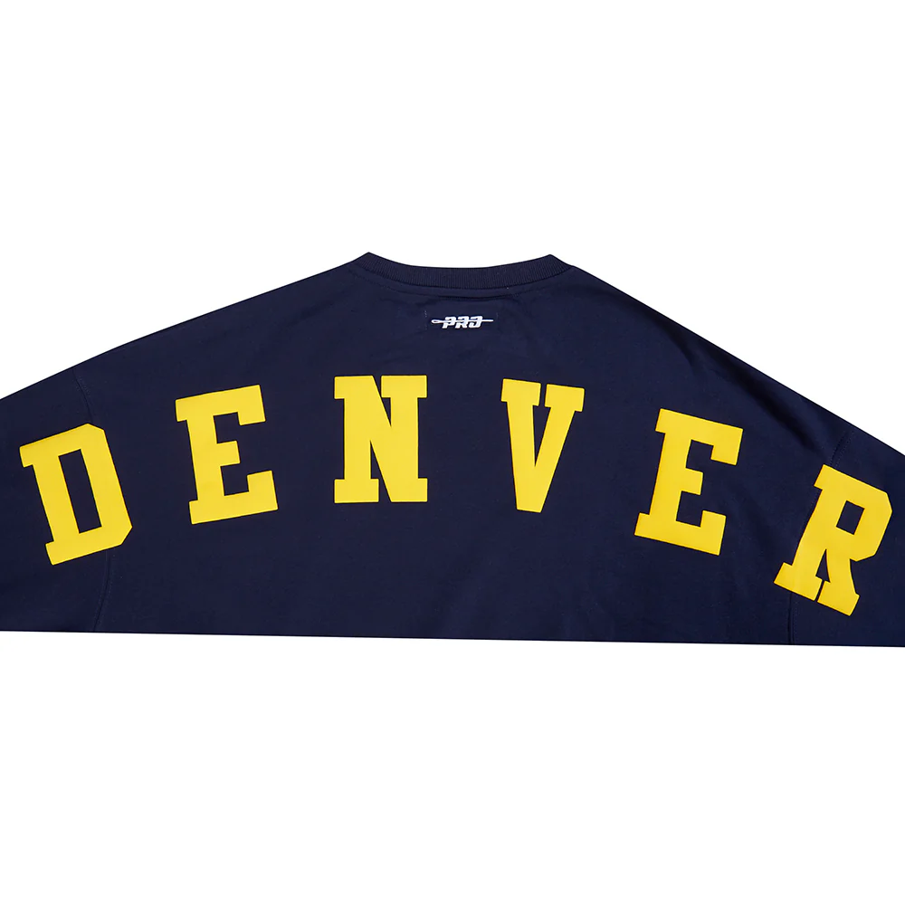 NBA DENVER NUGGETS WINGSPAN WOMEN'S FLC CREWNECK (MIDNIGHT NAVY) - Image 7
