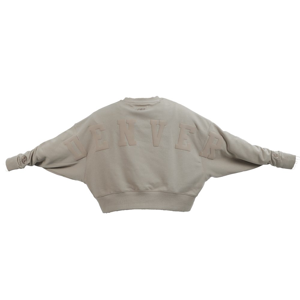 DENVER NUGGETS WINGSPAN WOMEN'S FLC CREWNECK (TAUPE) - Image 6