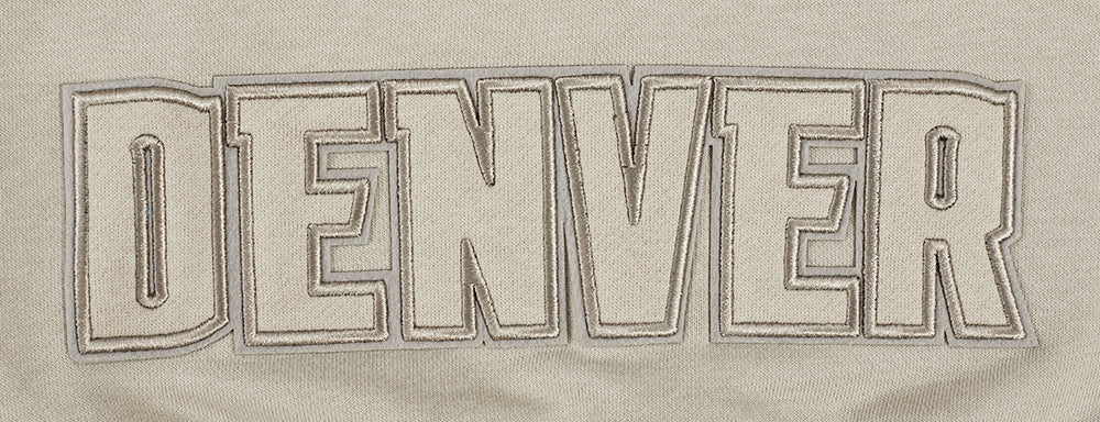 NBA DENVER NUGGETS NEUTRAL WOMEN'S CROPPED PULLOVER HOODIE (TAUPE) - Image 6