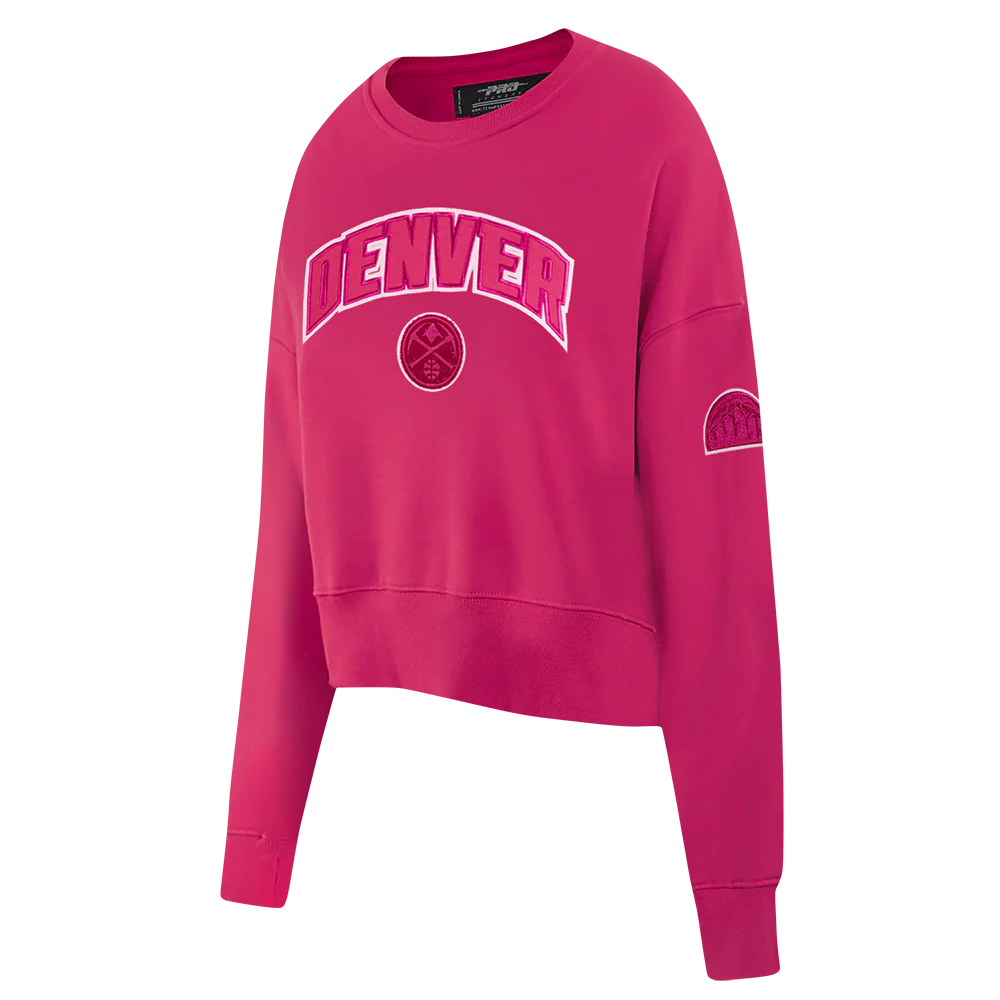 DENVER NUGGETS  TRIPLE PINK WOMEN'S FLC CREWNECK (BEETROOT PURPLE) - Image 2