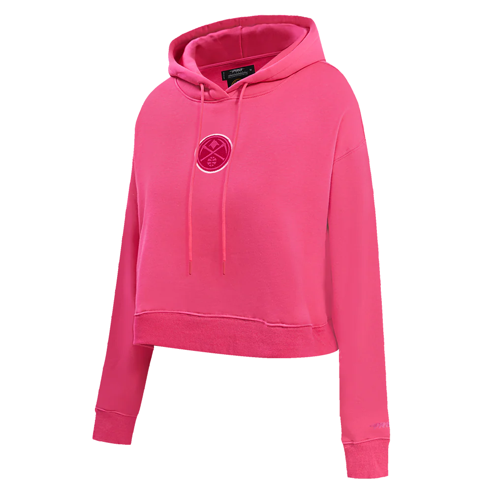 DENVER NUGGETS TRIPLE PINK WOMEN'S FLC CROPPED PO HOODIE (BEETROOT PURPLE) - Image 2