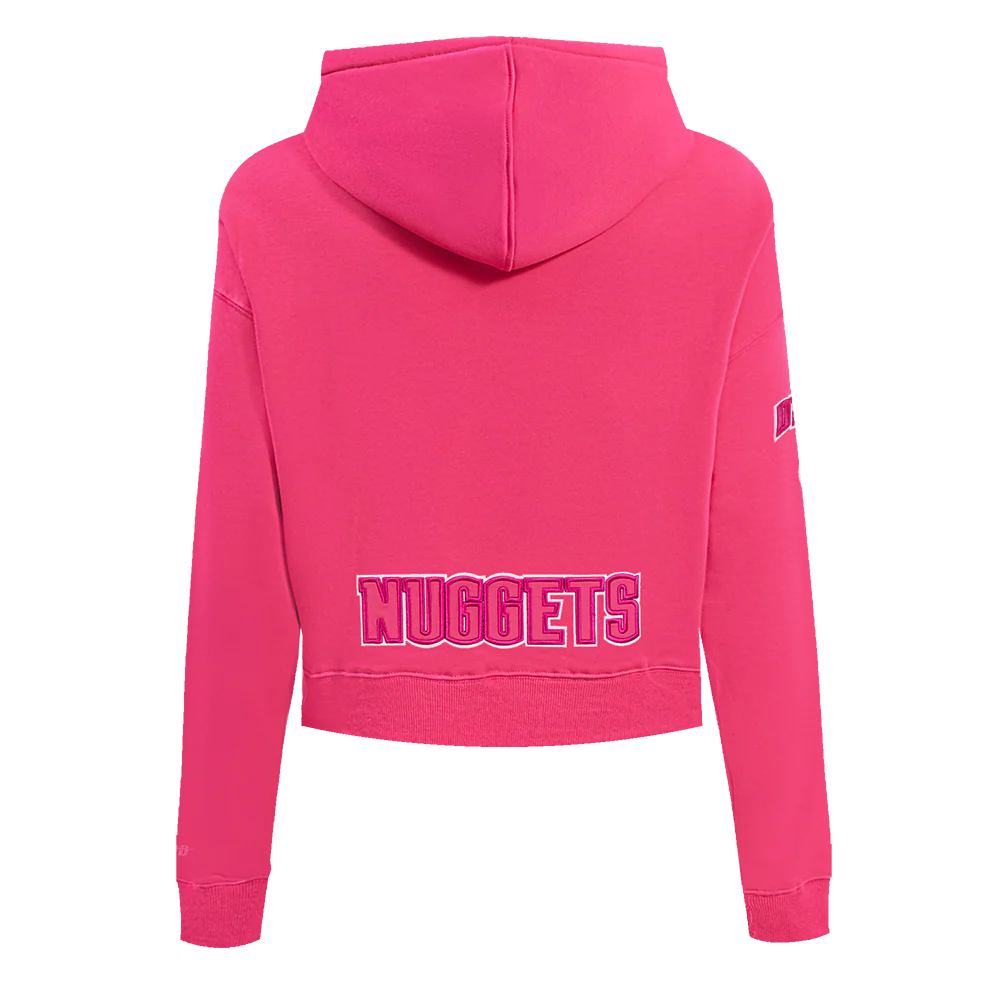 DENVER NUGGETS TRIPLE PINK WOMEN'S FLC CROPPED PO HOODIE (BEETROOT PURPLE) - Image 3