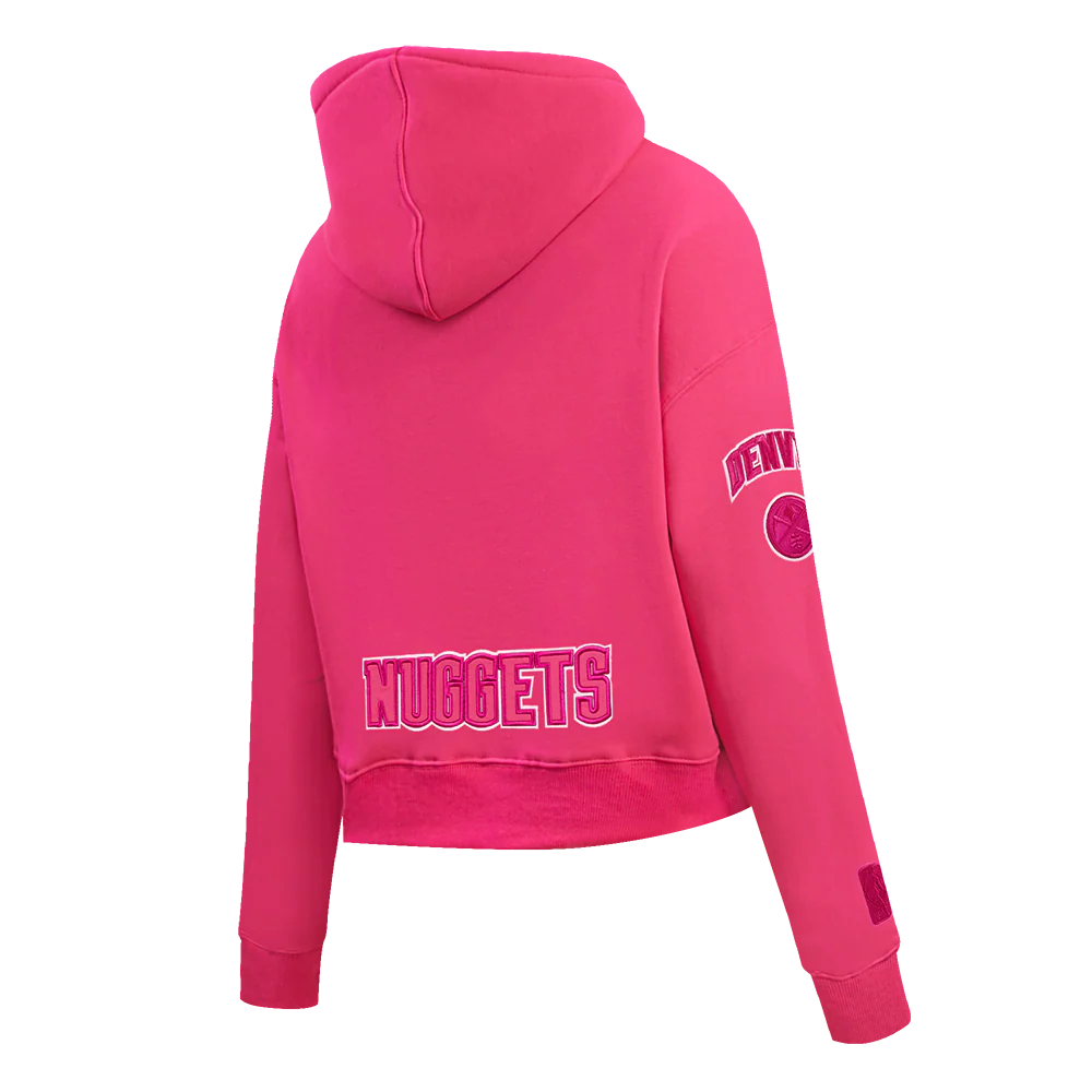 DENVER NUGGETS TRIPLE PINK WOMEN'S FLC CROPPED PO HOODIE (BEETROOT PURPLE) - Image 4