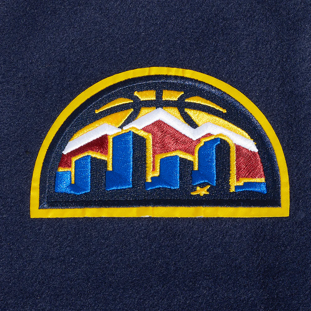 NBA DENVER NUGGETS CLASSIC WOMEN'S WOOL VARSITY JACKET (MIDNIGHT NAVY/WHITE) - Image 6