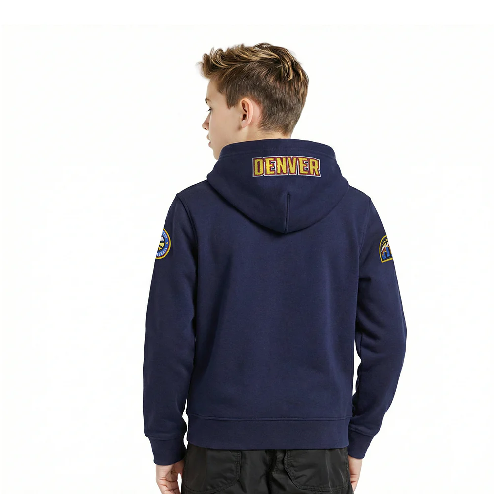 NBA DENVER NUGGETS CLASSIC LITTLE BOYS FLEECE PULLOVER HOODIE (MIDNIGHT NAVY) - Image 2