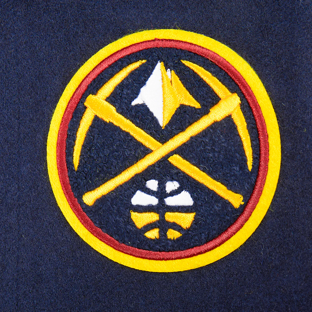 NBA DENVER NUGGETS CLASSIC LITTLE BOYS WOOL VARSITY JACKET (MIDNIGHT NAVY/WHITE) - Image 5