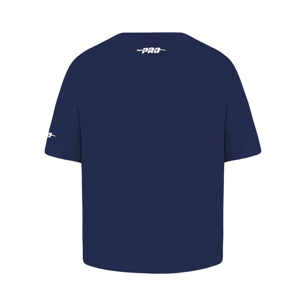 NBA DENVER NUGGETS RETRO CLASSIC LITTLE GIRLS SHORT SLEEVE BOXY TEE (MIDNIGHT NAVY) - Image 3