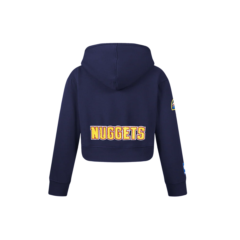 NBA DENVER NUGGETS CLASSIC LITTLE GIRLS FLEECE FULL ZIP HOODIE (MIDNIGHT NAVY) - Image 3