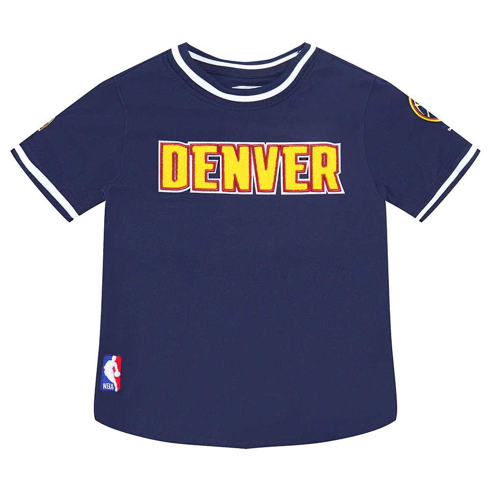 NBA DENVER NUGGETS CLASSIC TODDLER BOYS SHORT SLEEVE STRIPED RIB TEE (MIDNIGHT NAVY) - Image 3