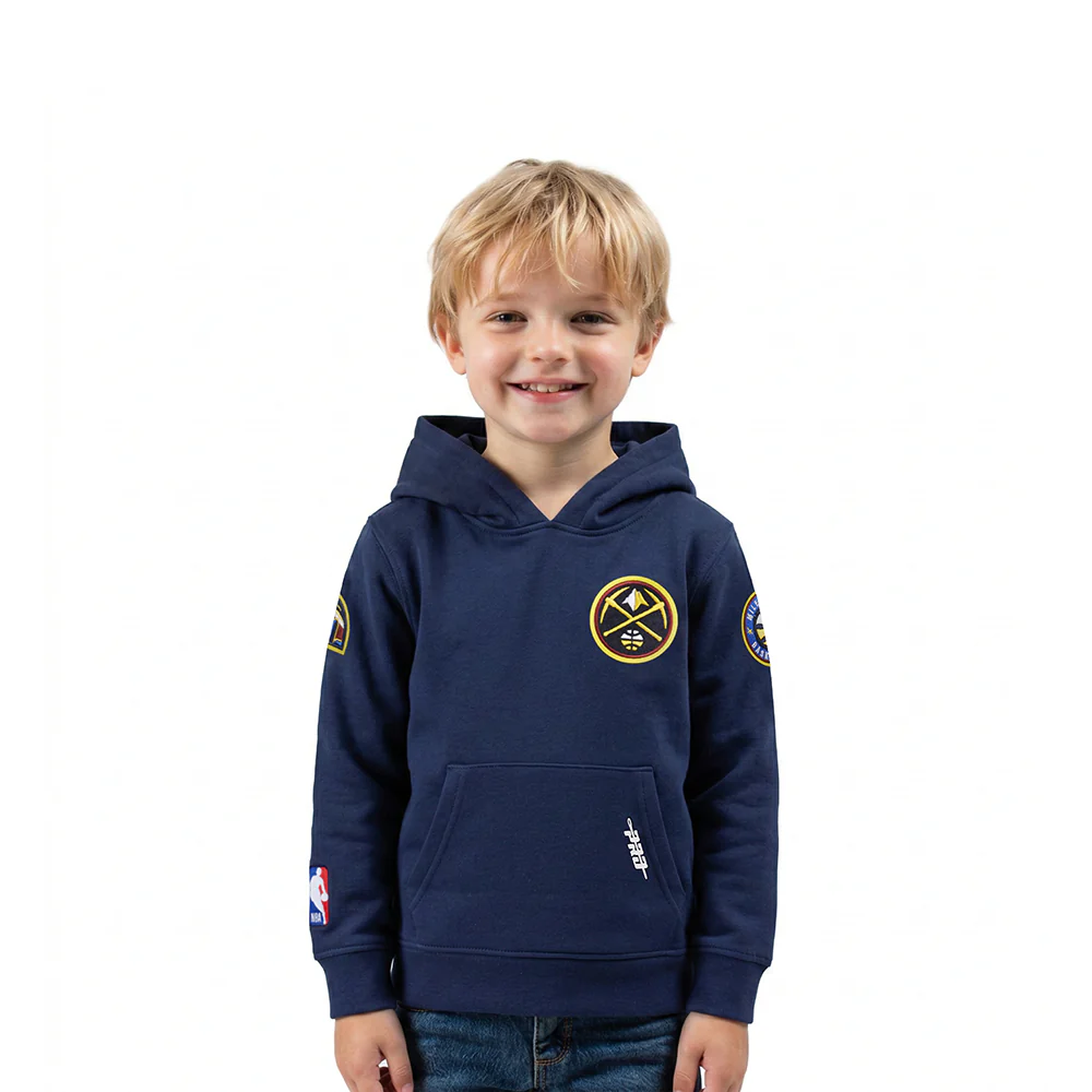 NBA DENVER NUGGETS CLASSIC TODDLER BOYS FLEECE PULLOVER HOODIE (MIDNIGHT NAVY)