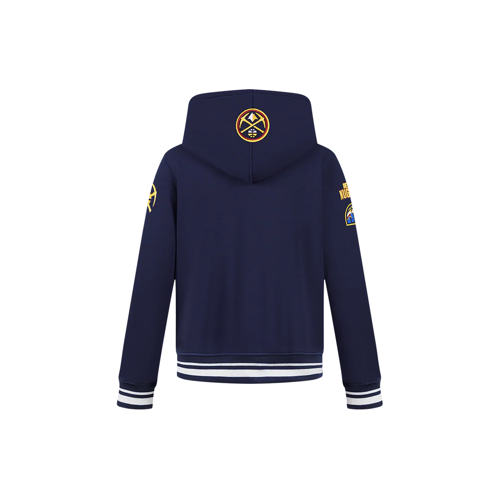 NBA DENVER NUGGETS RETRO CLASSIC TODDLER BOYS RIB FLEECE PULLOVER HOODIE (MIDNIGHT NAVY) - Image 3