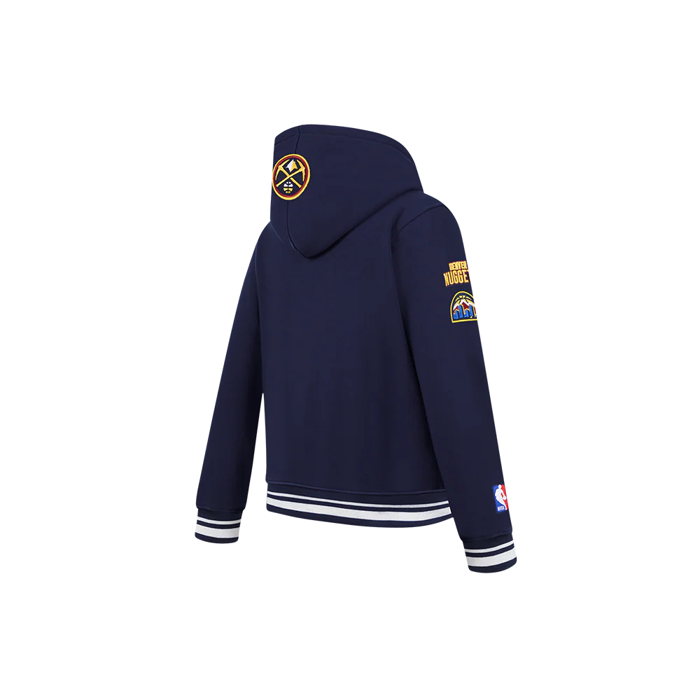 NBA DENVER NUGGETS RETRO CLASSIC TODDLER BOYS RIB FLEECE PULLOVER HOODIE (MIDNIGHT NAVY) - Image 4