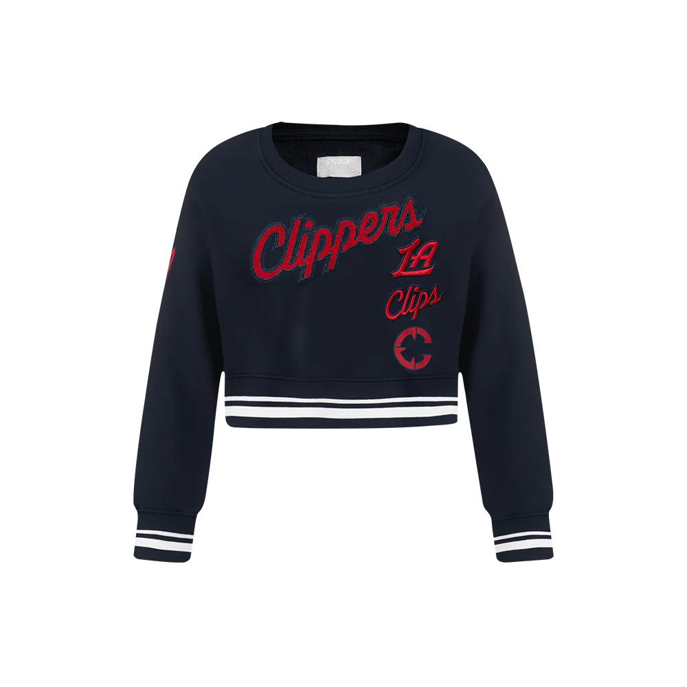 NBA DENVER NUGGETS RETRO CLASSIC TODDLER GIRLS RIB FLEECE CREWNECK (MIDNIGHT NAVY)