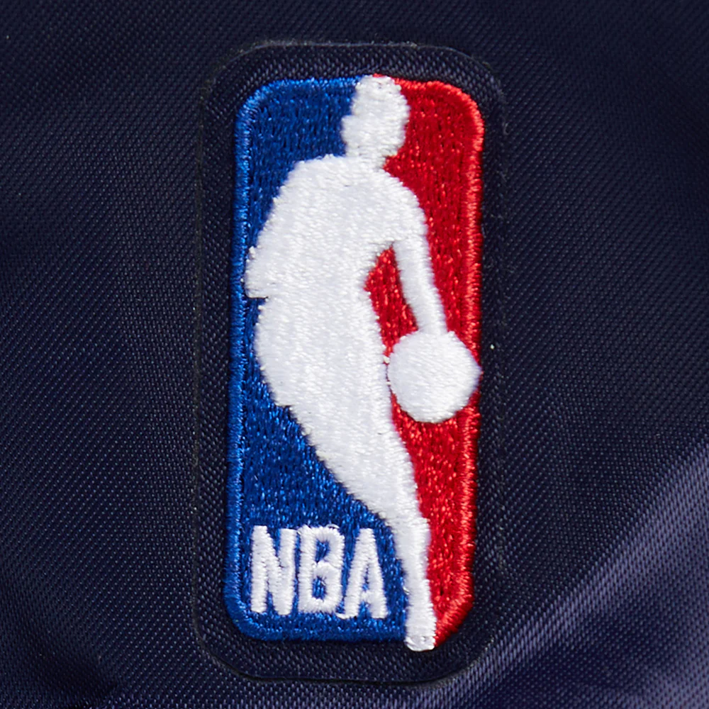 NBA DENVER NUGGETS RETRO CLASSIC WOMEN'S RIB SATIN JACKET (MIDNIGHT NAVY) - Image 5