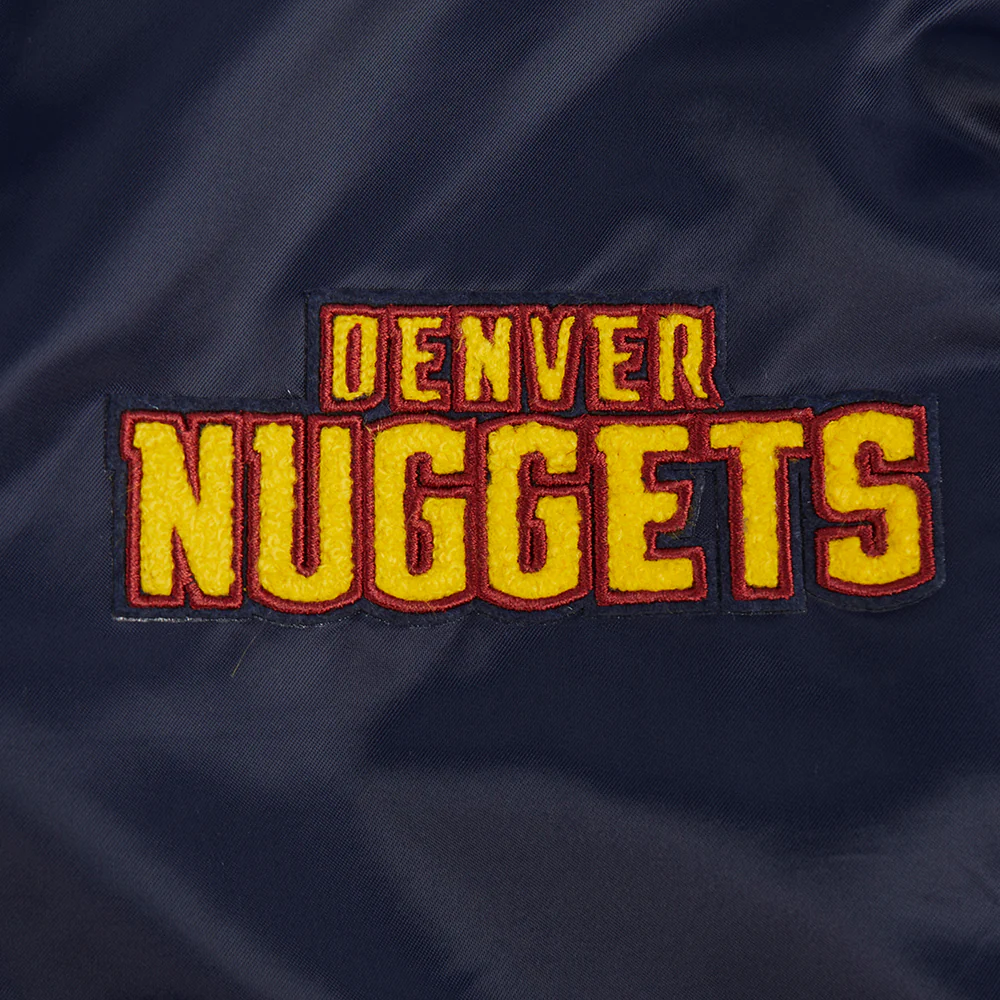 NBA DENVER NUGGETS RETRO CLASSIC WOMEN'S RIB SATIN JACKET (MIDNIGHT NAVY) - Image 8
