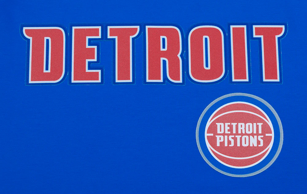 NBA DETROIT PISTONS CLASSIC MEN'S MESH STRIPED TEE (ROYAL BLUE/RED) - Image 5