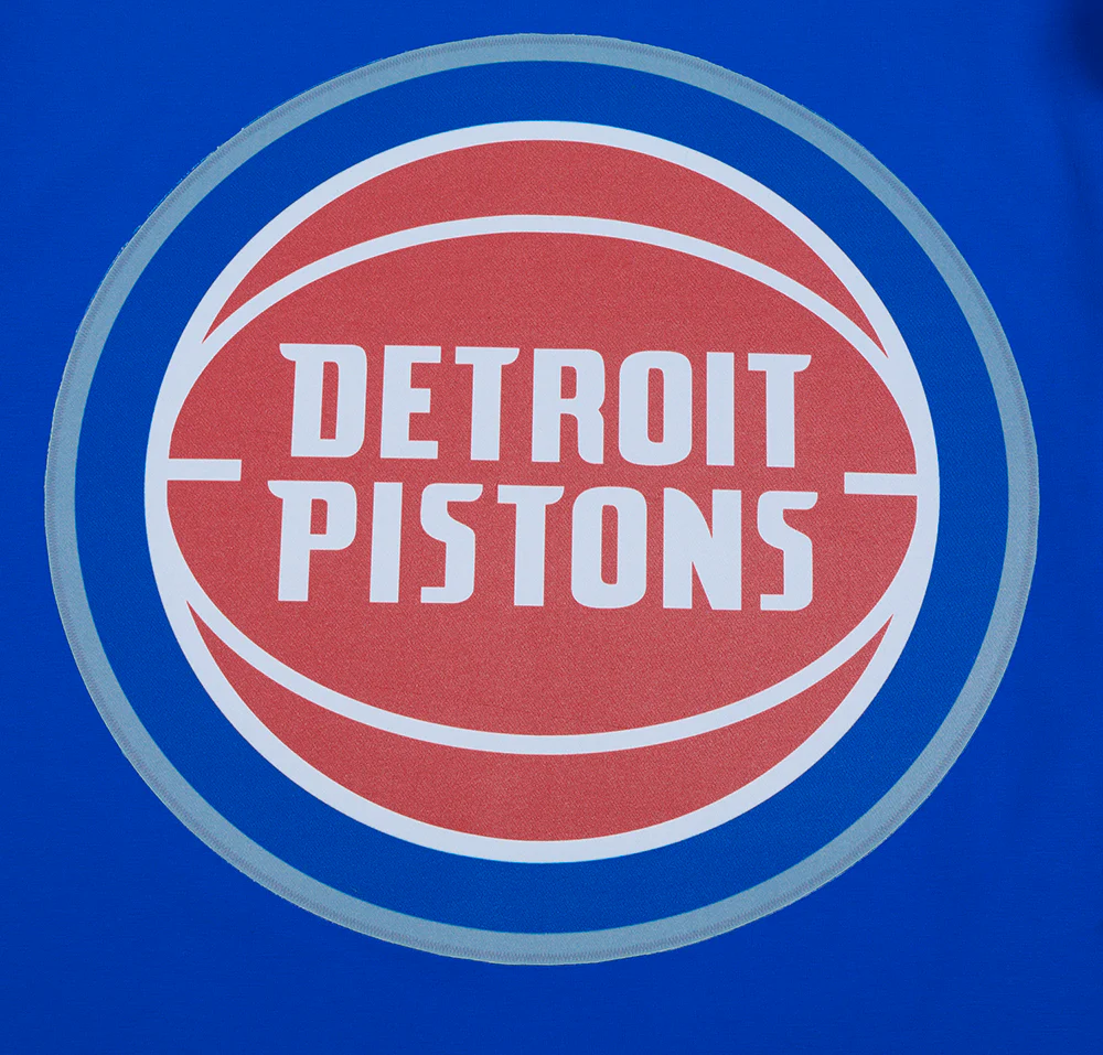 NBA DETROIT PISTONS CLASSIC MEN'S MESH STRIPED TEE (ROYAL BLUE/RED) - Image 7