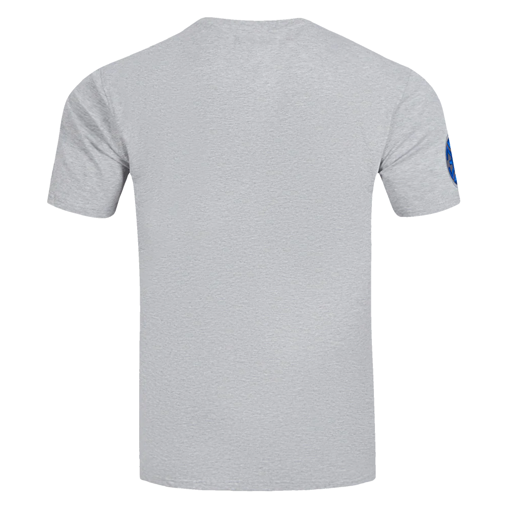 NBA DETROIT PISTONS OLD ENGLISH MEN'S TEE (HEATHER GREY) - Image 5