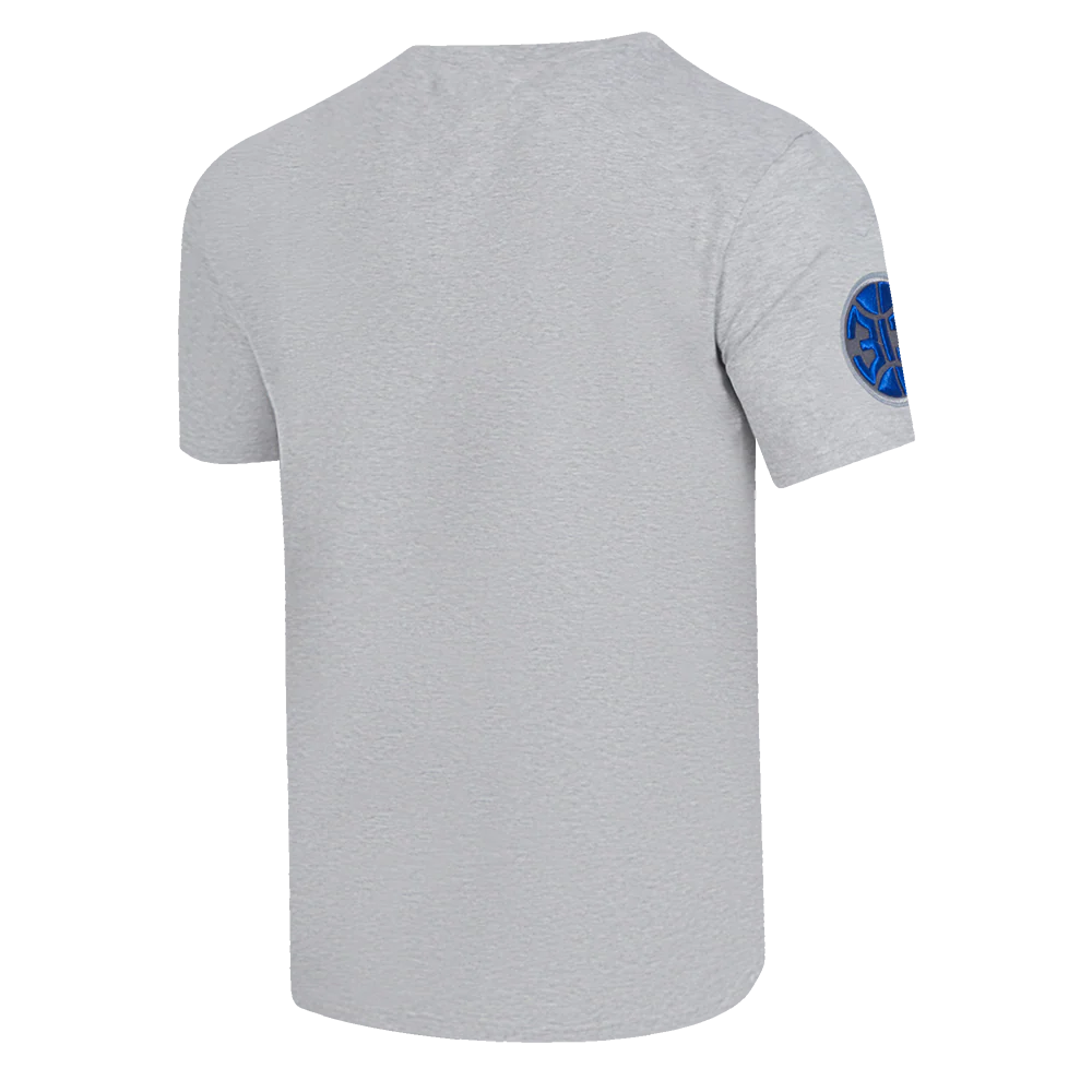 NBA DETROIT PISTONS OLD ENGLISH MEN'S TEE (HEATHER GREY) - Image 6