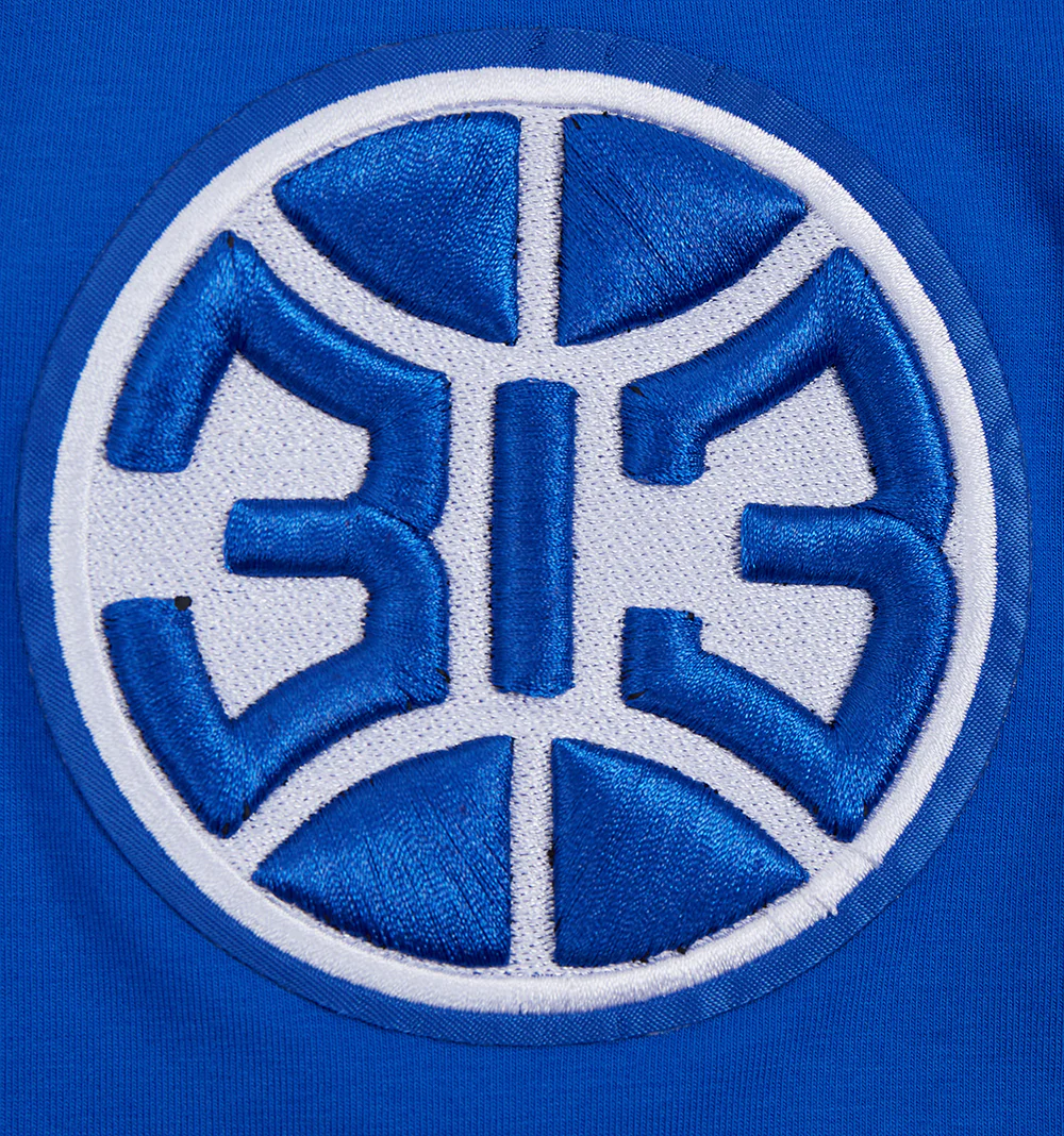 NBA DETROIT PISTONS OLD ENGLISH MEN'S TEE (ROYAL BLUE) - Image 10