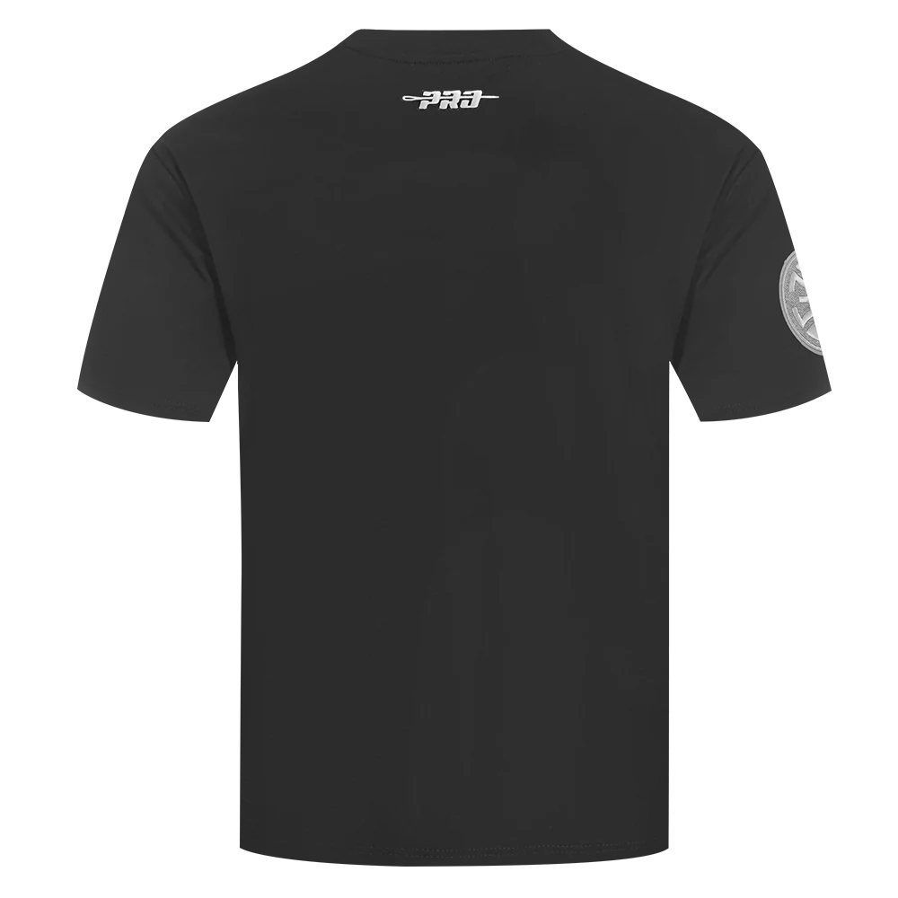 NBA DETROIT PISTONS REVERSE FRENCH TERRY MEN'S COTTON JERSEY DROP SHOULDER TEE (BLACK) - Image 3