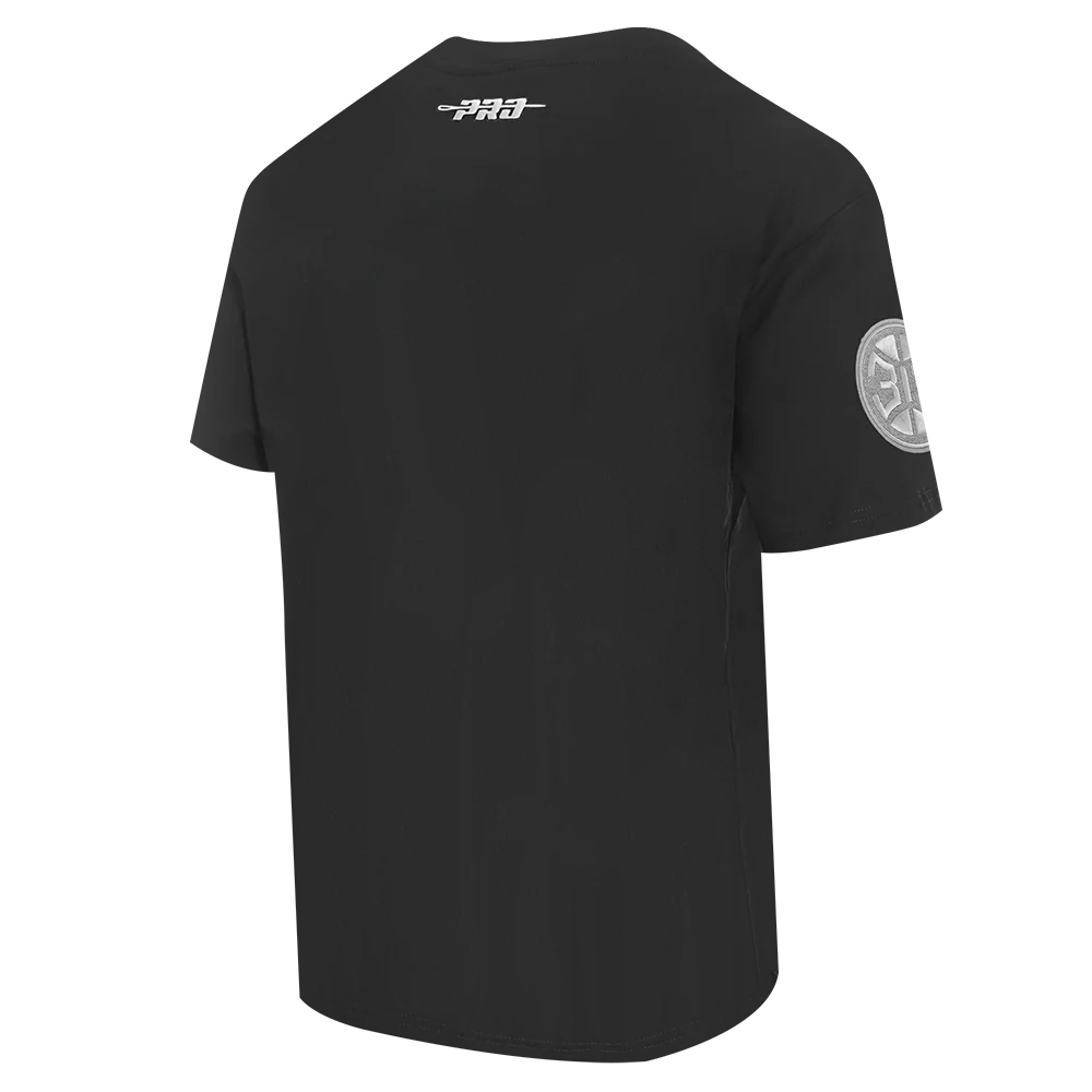 NBA DETROIT PISTONS REVERSE FRENCH TERRY MEN'S COTTON JERSEY DROP SHOULDER TEE (BLACK) - Image 4