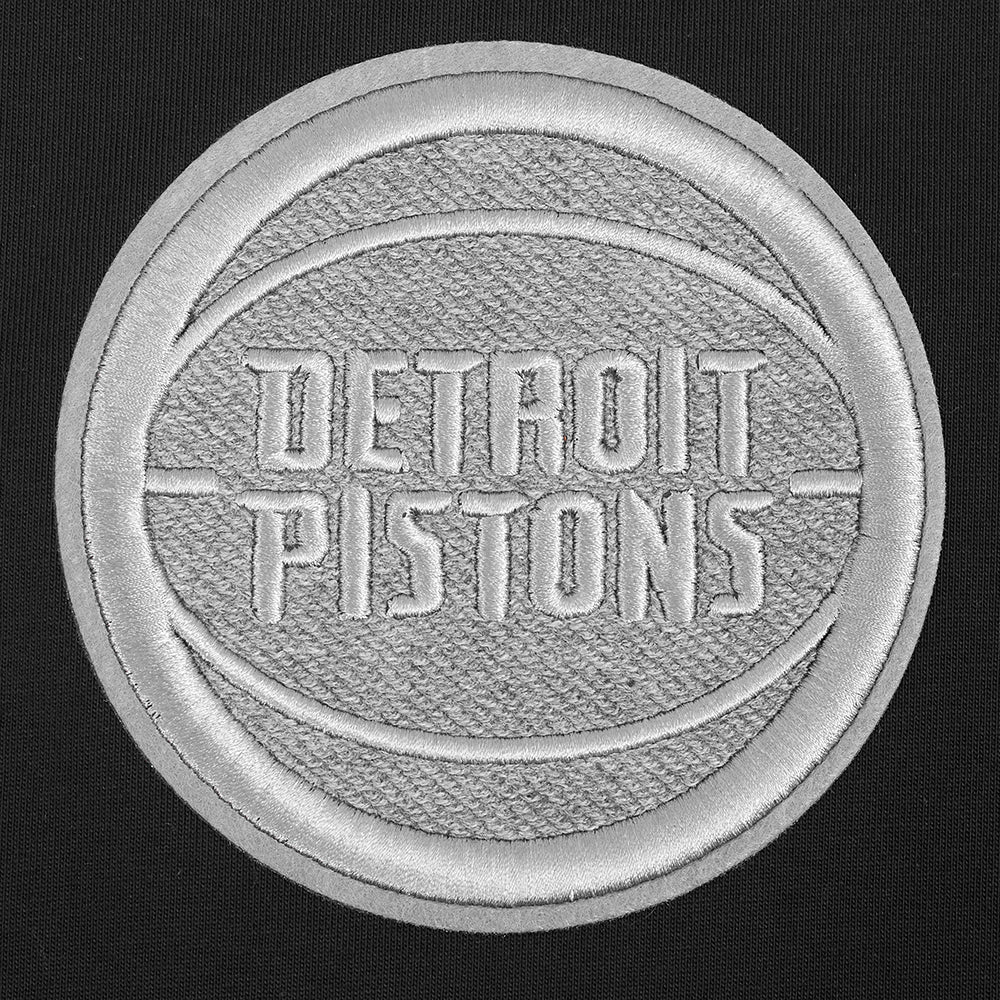 NBA DETROIT PISTONS REVERSE FRENCH TERRY MEN'S COTTON JERSEY DROP SHOULDER TEE (BLACK) - Image 5