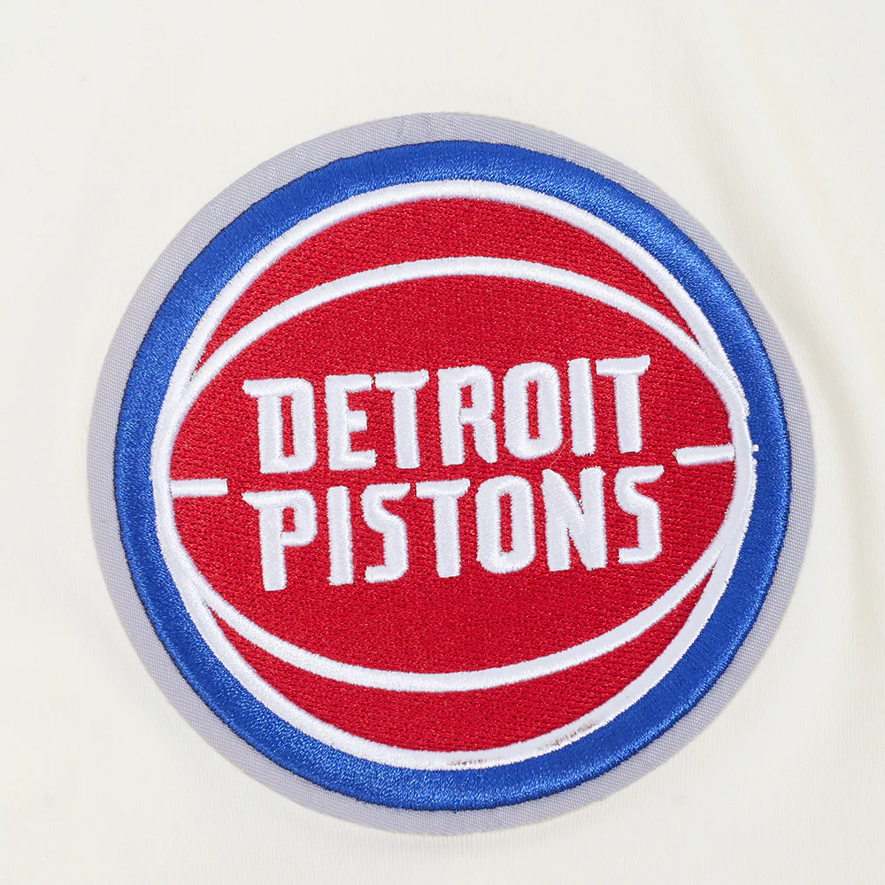 NBA DETROIT PISTONS RETRO CASCADE MEN'S RINGER TEE (EGGSHELL/ROYAL BLUE) - Image 5