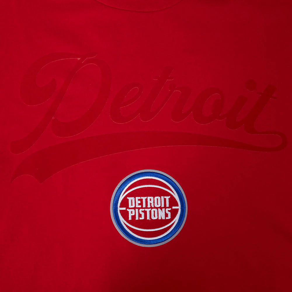 NBA DETROIT PISTONS LIVING LARGE MEN'S CJ DROP SHOULDER TEE (RED) - Image 7