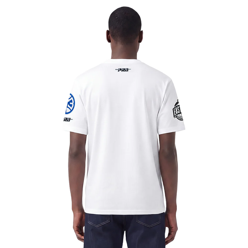 NBA DETROIT PISTONS LETTERMAN MEN'S S/S TEE (WHITE) - Image 2