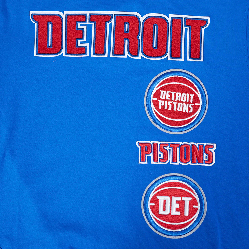 NBA DETROIT PISTONS RETRO CLASSIC MEN'S TEE (ROYAL BLUE/RED) - Image 5