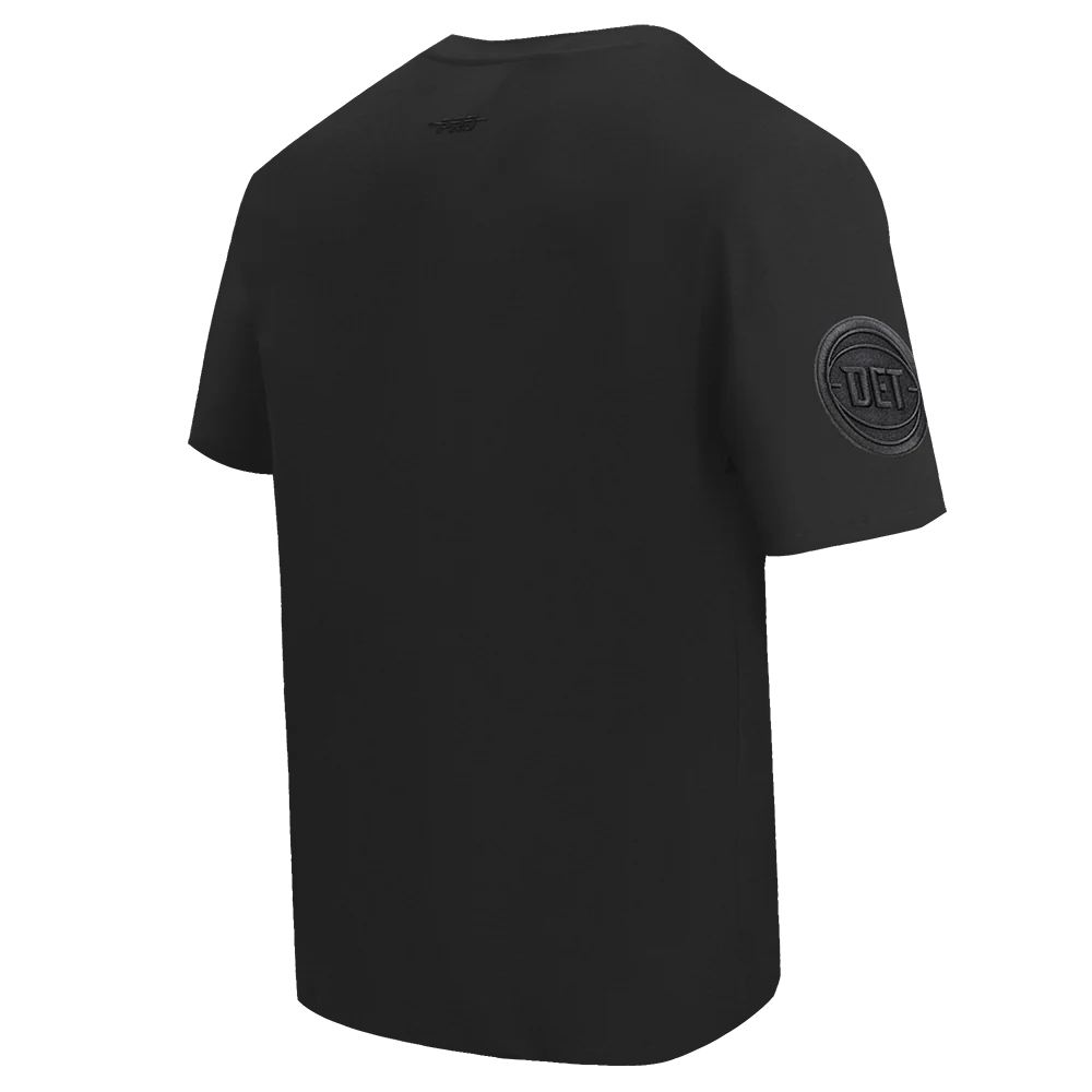 NBA DETROIT PISTONS NEUTRAL MEN'S COTTON JERSEY DROP SHOULDER TEE (BLACK) - Image 5