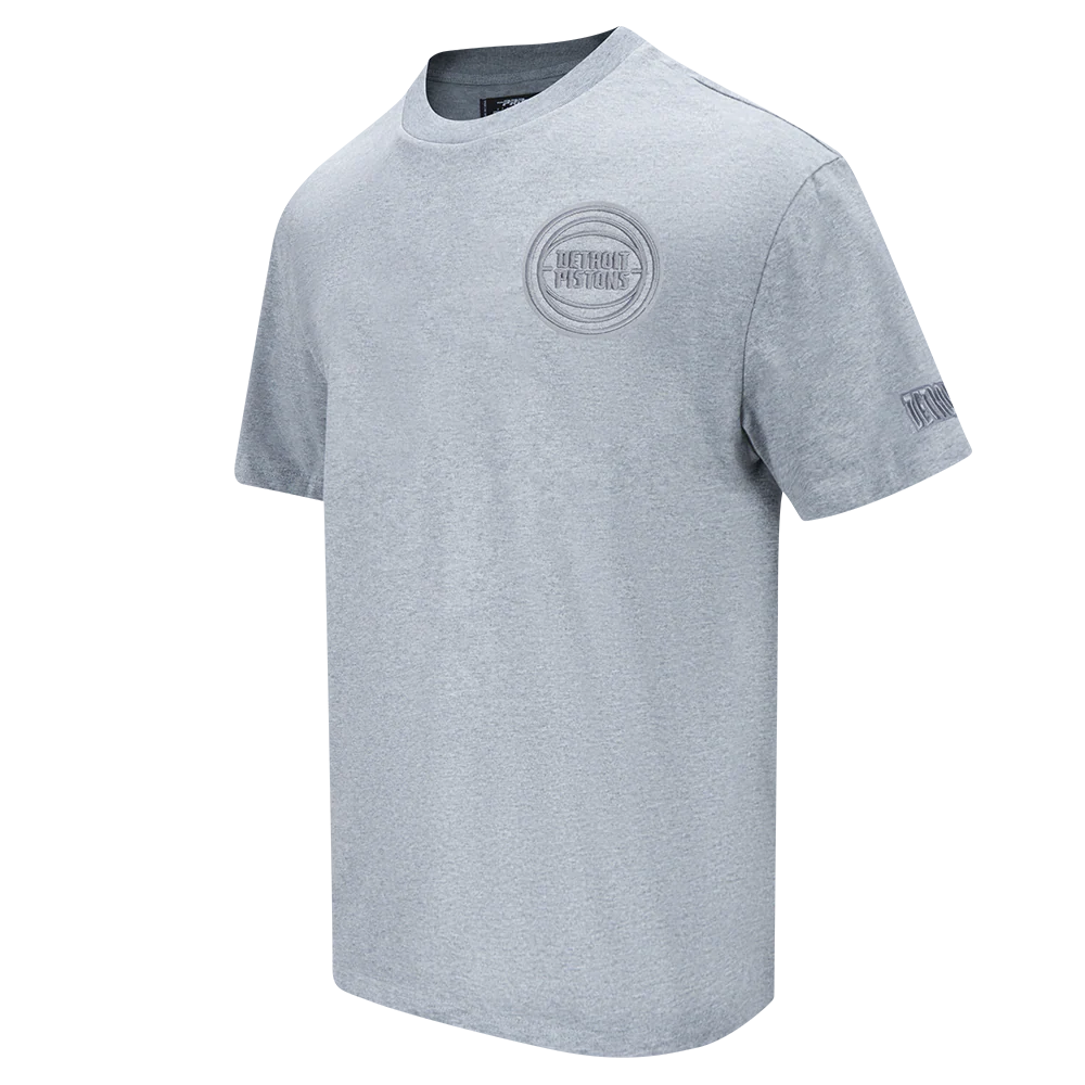 NBA DETROIT PISTONS NEUTRAL MEN'S DROP SHOULDER TEE (DARK HEATHER GRAY) - Image 2