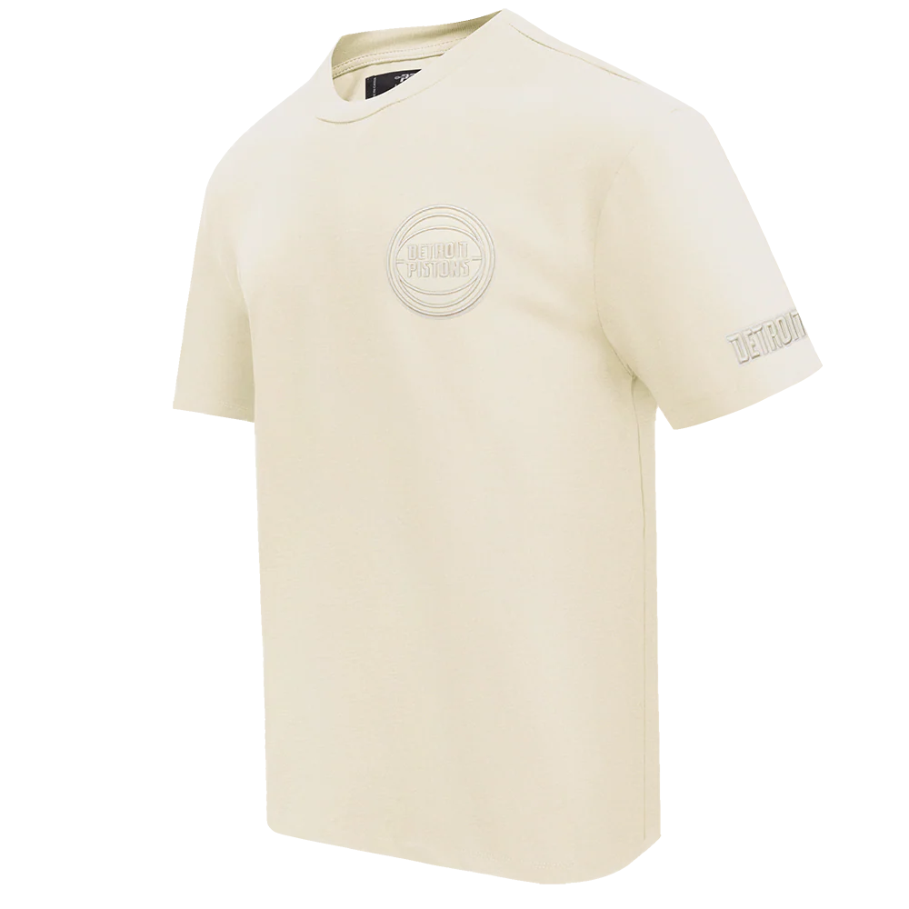 NBA DETROIT PISTONS NEUTRAL MEN'S COTTON JERSEY DROP SHOULDER TEE (EGGSHELL) - Image 4