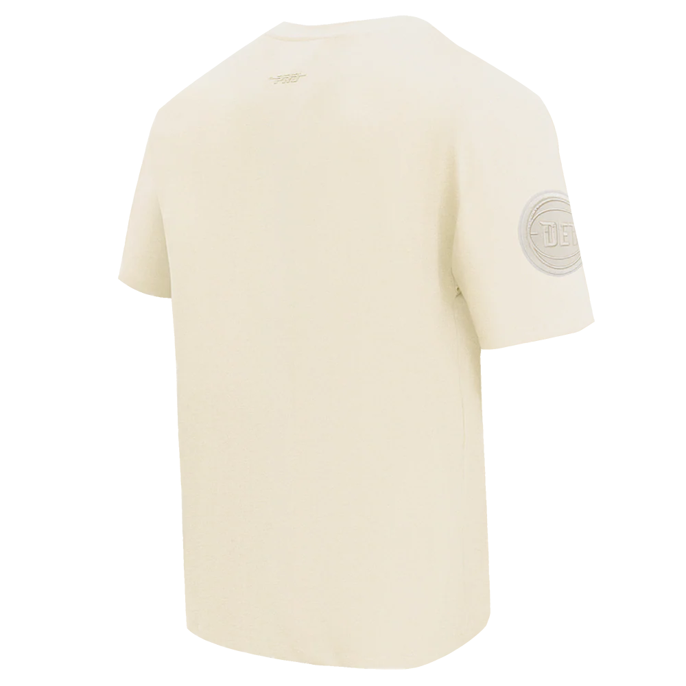 NBA DETROIT PISTONS NEUTRAL MEN'S COTTON JERSEY DROP SHOULDER TEE (EGGSHELL) - Image 5