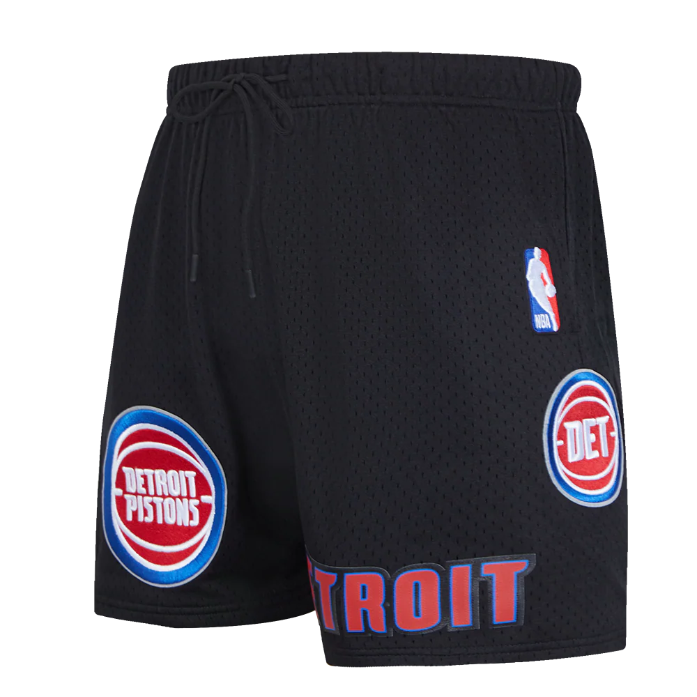 NBA DETROIT PISTONS CLASSIC MESH MEN'S SHORT (BLACK) - Image 5