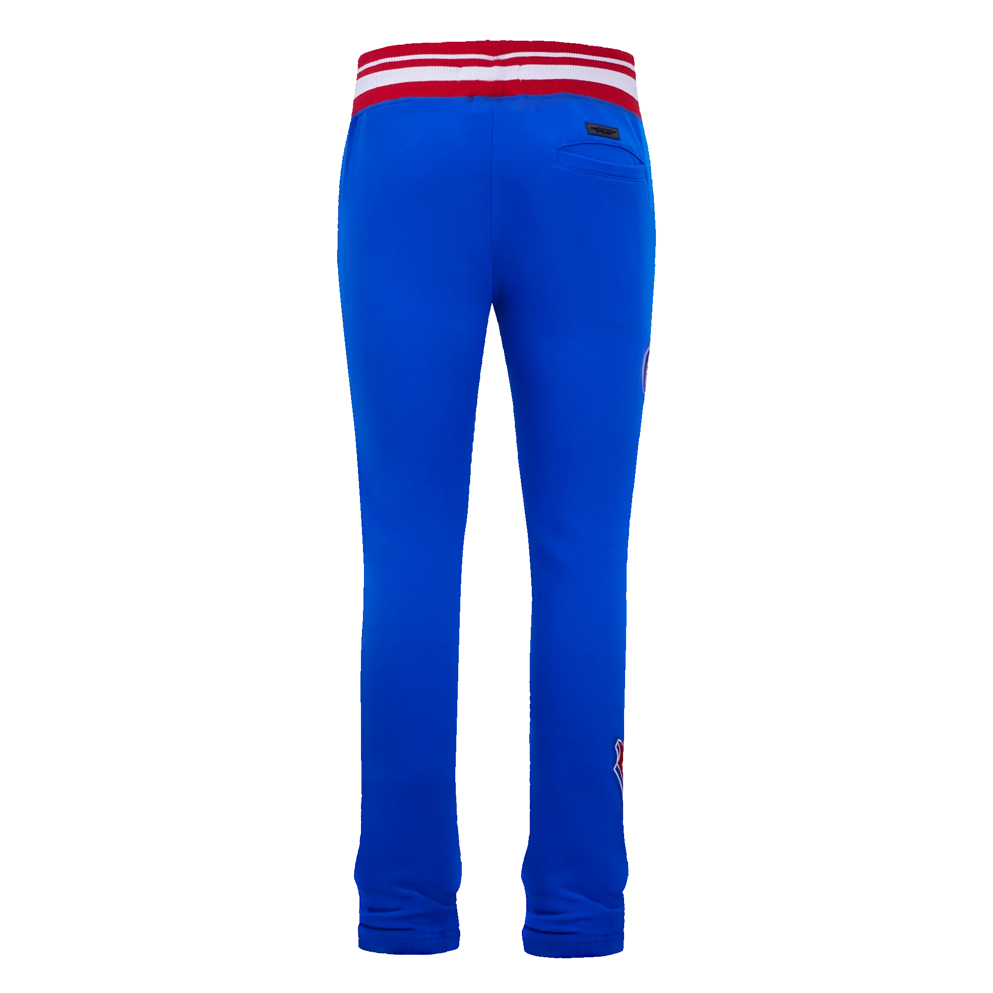 NBA DETROIT PISTONS SCRIPT TAIL MEN'S RIB FLEECE SWEATPANT (ROYAL BLUE/RED) - Image 10