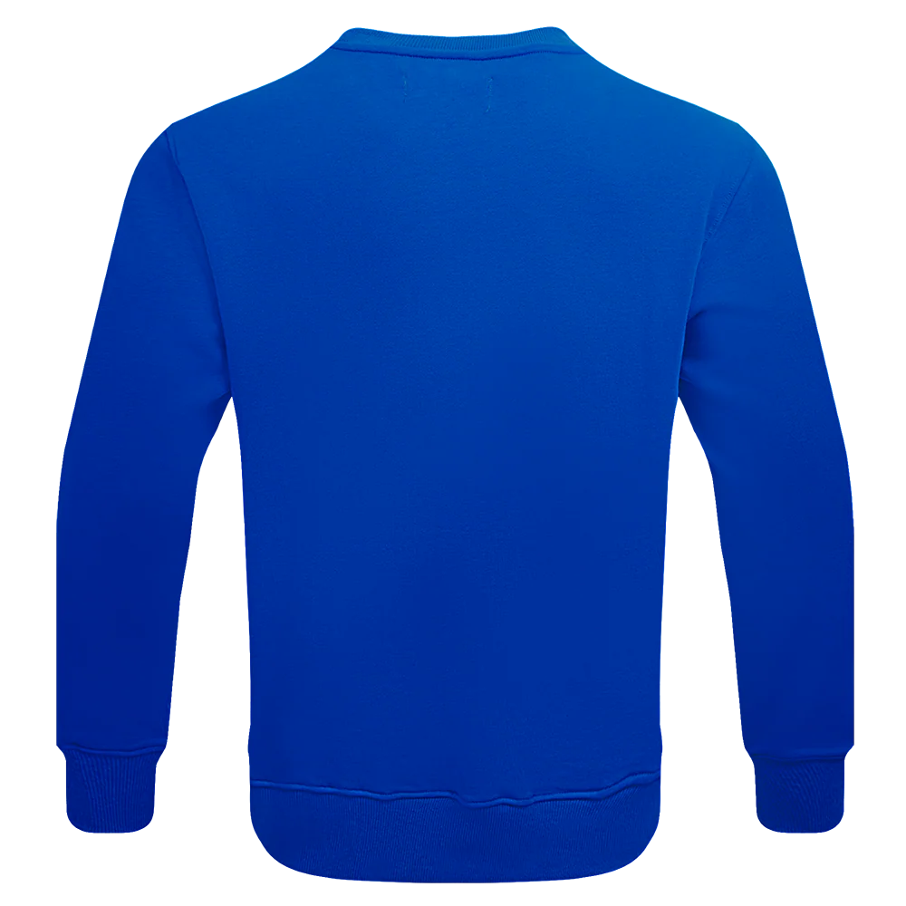 NBA DETROIT PISTONS OLD ENGLISH MEN'S CREWNECK (ROYAL BLUE) - Image 3